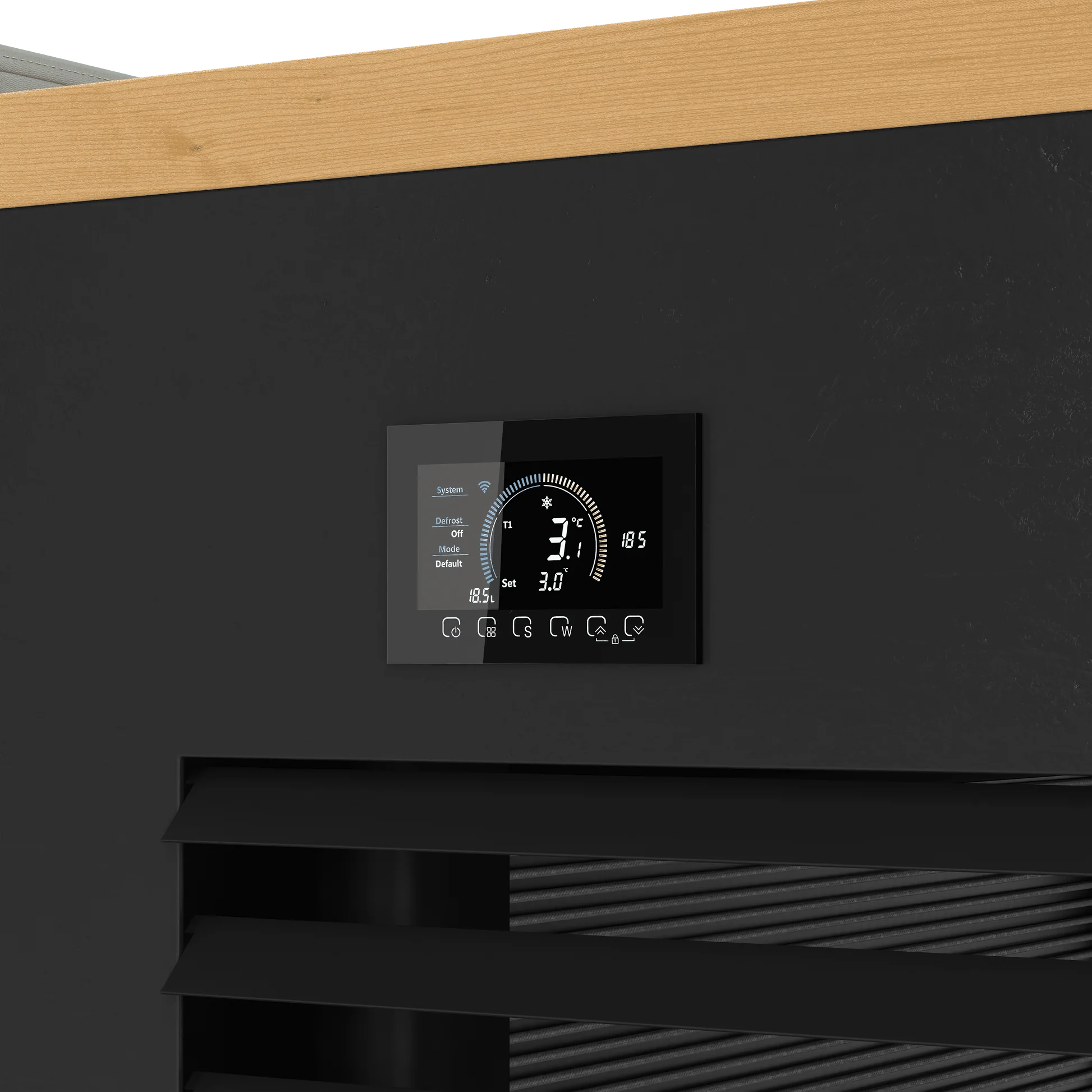 A close up of a clock on a wall.