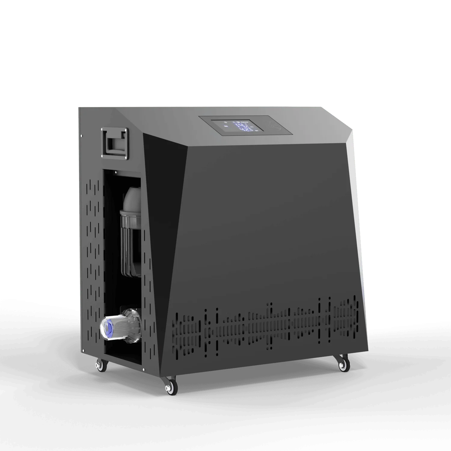 A black box water chiller.